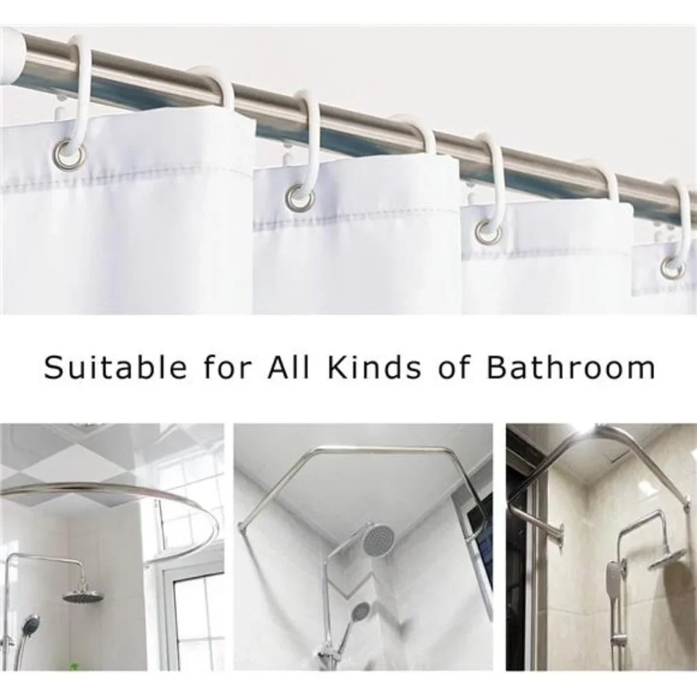 4 Pcs Christmas Shower Curtain Rug Bath Mat Toilet Lid Cover for Bathroom